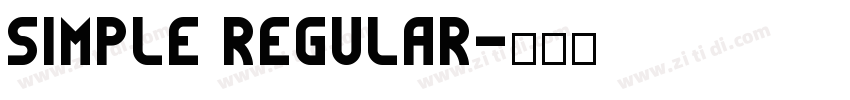 simple regular字体转换